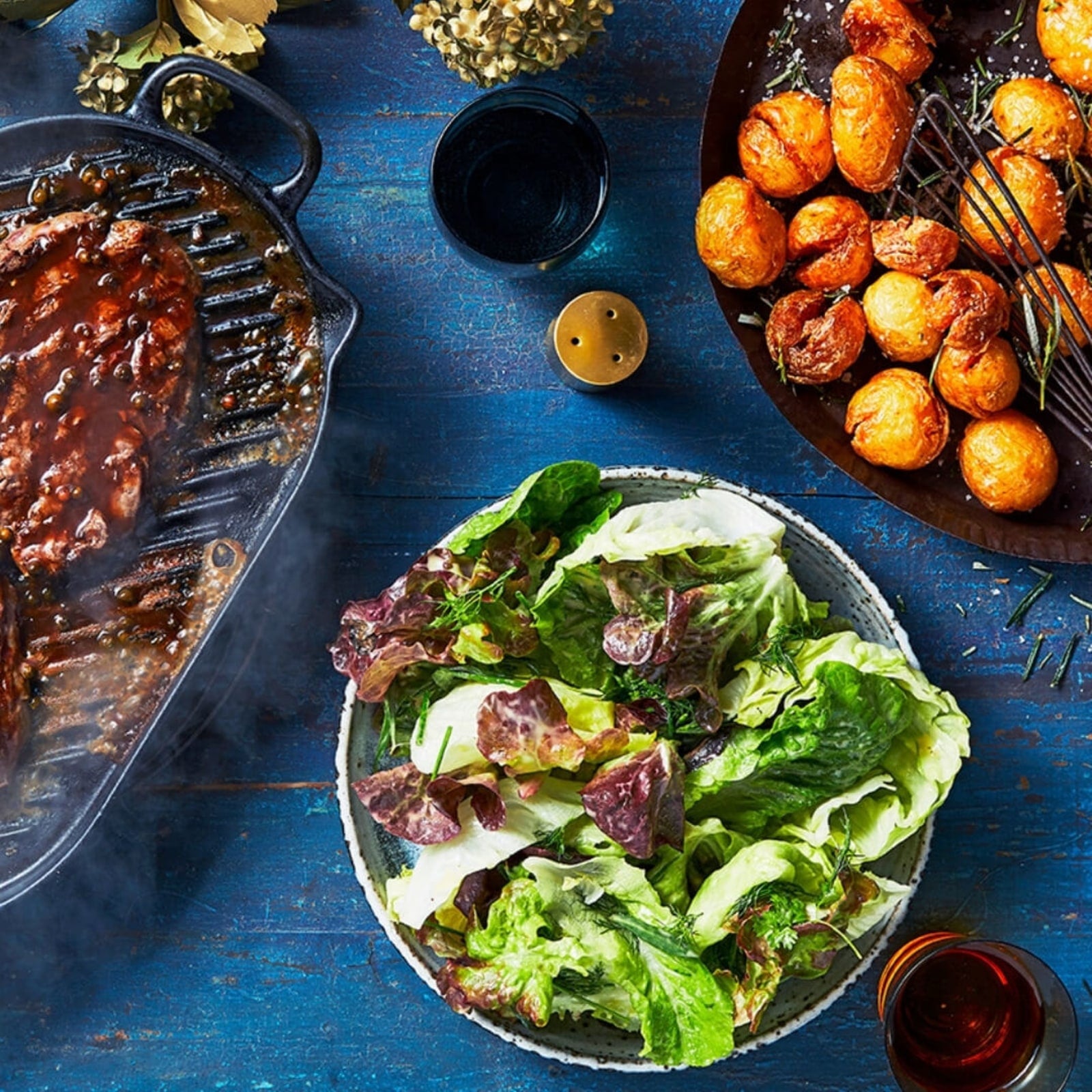 Green Leaf Salad with Fresh Herbs and Loving Leaf Dressing