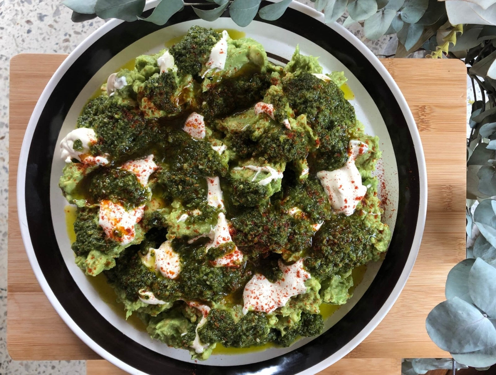 Smashed Avocado with Feeling Zhug and Coconut Yoghurt
